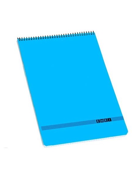 ENRI CUADERNO ESPIRAL SUPERIOR OFICINA 80H 4X4 TAPA BLANDA 4º AZUL -10U-